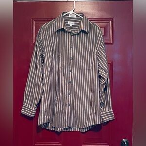 Concepts By Claiborne Men's Button Up Long Sleeve Shirt Size 16-1/2 (34-35)